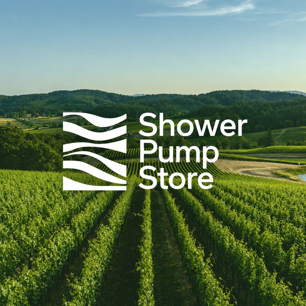 portable shower pump logo